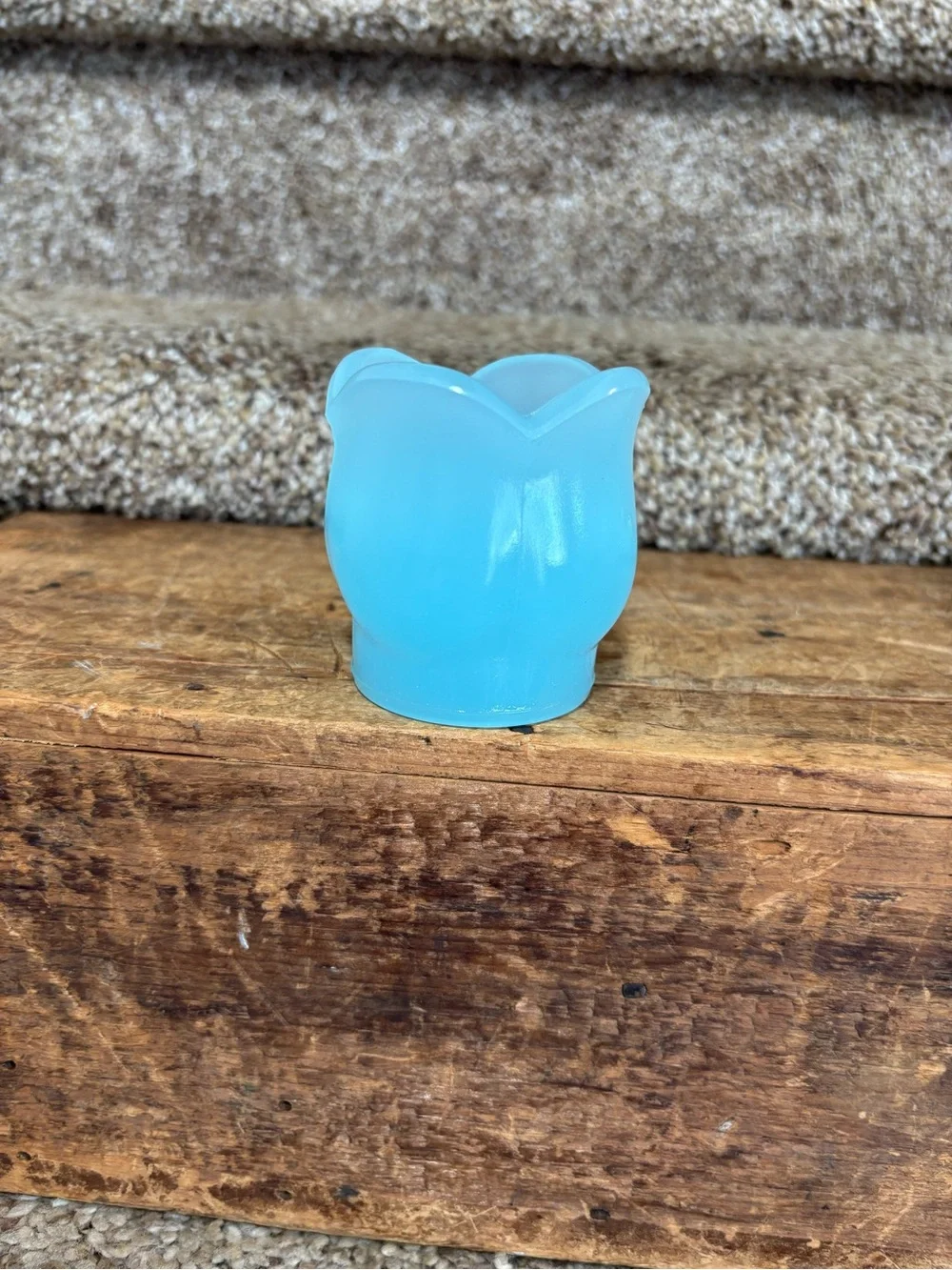 Fenton Blue Tulip Glass Votive Holder - Home Accents
